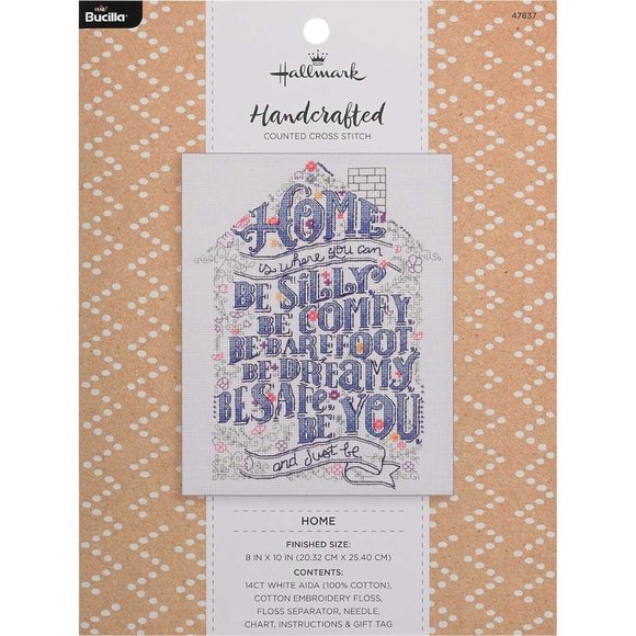 Bucilla Hallmark Handcrafted Counted Cross Stitch Kit "Home" #47837 NWT - Picture 1 of 6